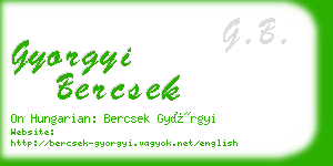 gyorgyi bercsek business card